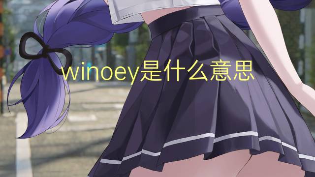 winoey是什么意思 winoey的翻译、读音、例句、中文解释