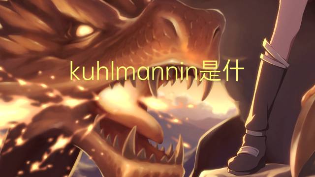 kuhlmannin是什么意思 kuhlmannin的翻译、读音、例句、中文解释